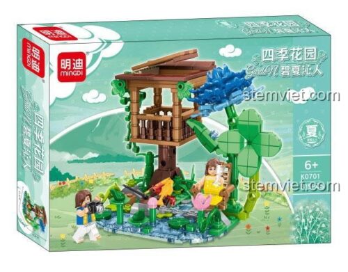 Hộp đồ chơi xây dựng Mô hình Vườn Hoa Mingdi K0701, bộ lắp ghép Mingdi, đồ chơi lắp ráp Leibao cho bé gái 6 tuổi tiết kiệm.