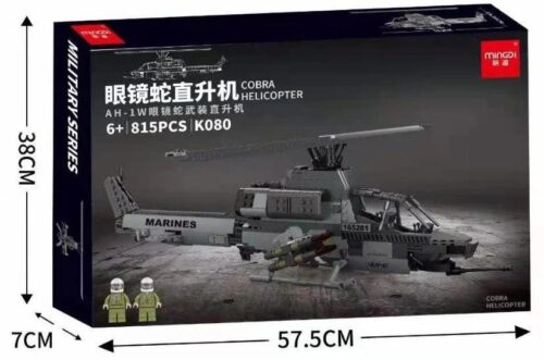 Hộp bộ đồ chơi Trực thăng Cobra Mingdi K080 815 mảnh cho bé trai 6 tuổi, giá tốt