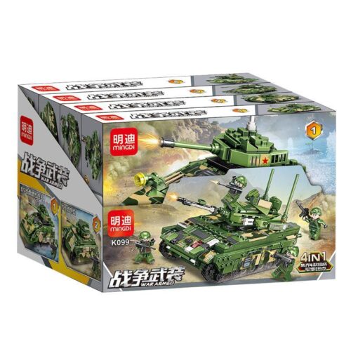 Bộ lắp ghép Xe tăng quân sự Mingdi K099-2, đồ chơi lắp ráp Xe chiến đấu quân sự Leibao K0992, phù hợp bé trai 6 tuổi, giá tốt.