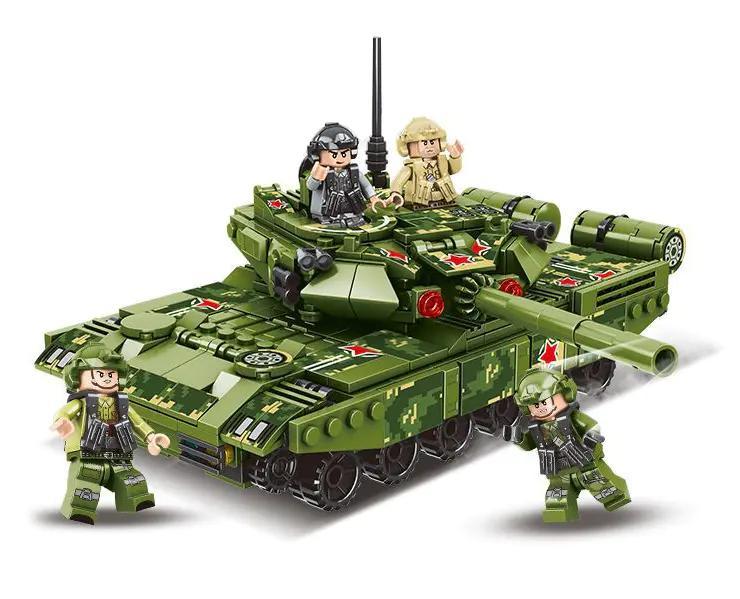 Bộ đồ chơi xe tăng chiến đấu chủ lực M1A2 MinGDi K203 lắp ráp 720 chi tiết cho bé trai 6 tuổi