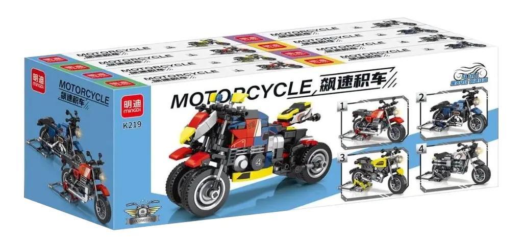 Bộ đồ chơi MingDi K219 Xe máy tốc độ cao, lắp được 4 mẫu xe máy, dành cho bé trai 6 tuổi, giá tốt