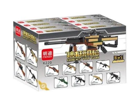 Hộp sản phẩm bộ đồ chơi Súng bắn tỉa Mingdi K220, đồ chơi lắp ráp súng quân sự cho bé trai 6 tuổi, giá tốt.