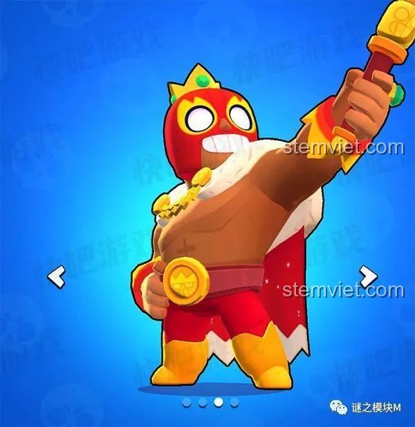 Minifigure Rico trong bộ đồ chơi lắp ráp Brawl Stars JiSi 1701, đồ chơi robot.