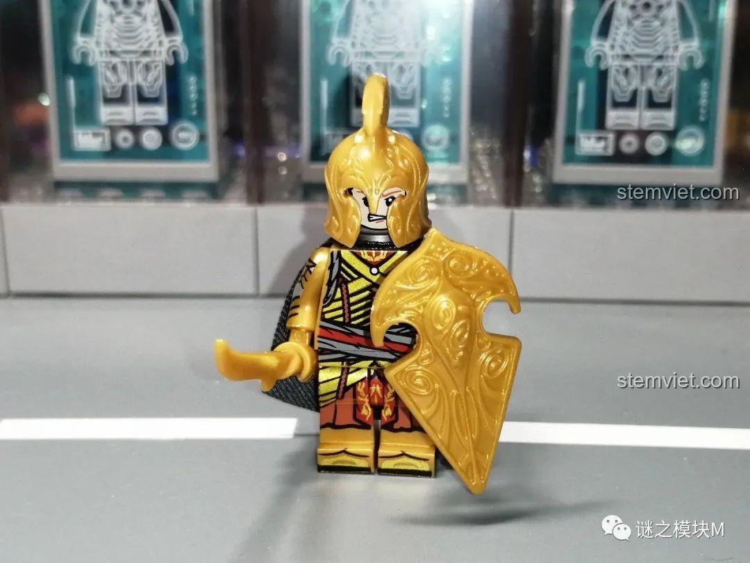 Minifigure chiến binh Tiên Noldor XP-251 cầm thanh kiếm dài, chi tiết giáp đẹp mắt.