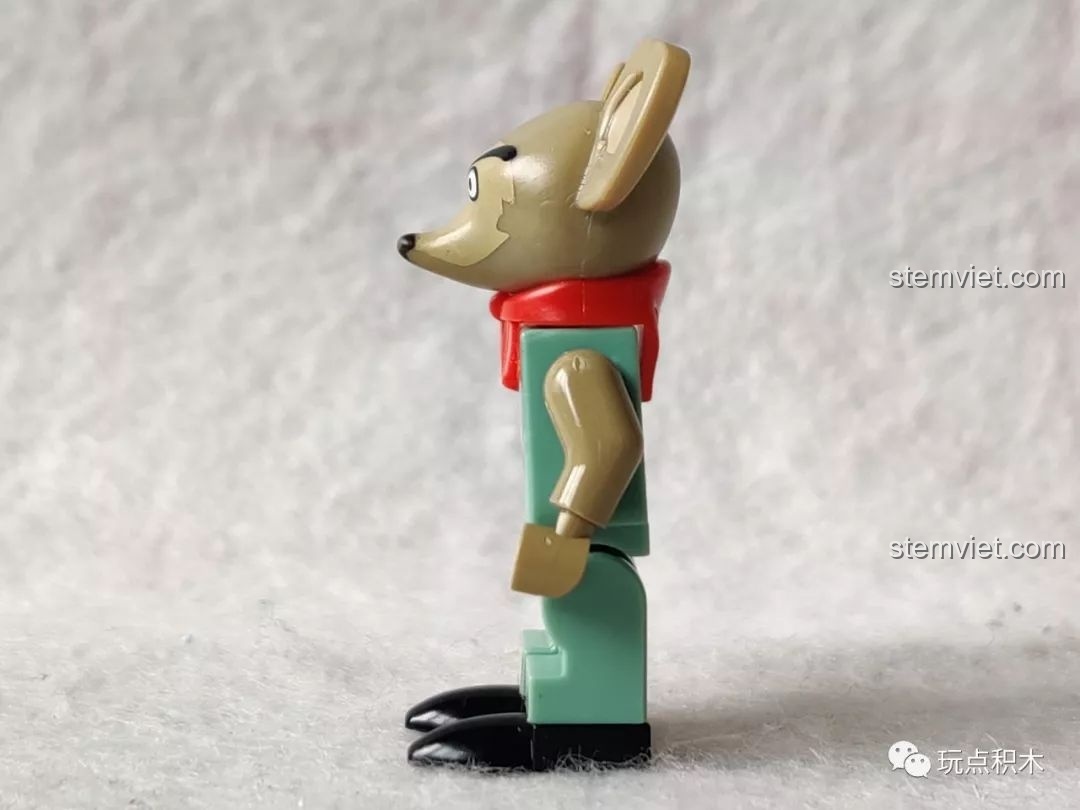 Minifigure Cóc Tinh trong bộ lắp ráp Hồ Lô Huynh Đệ Enlighten 2501, nhìn từ góc nghiêng phải.