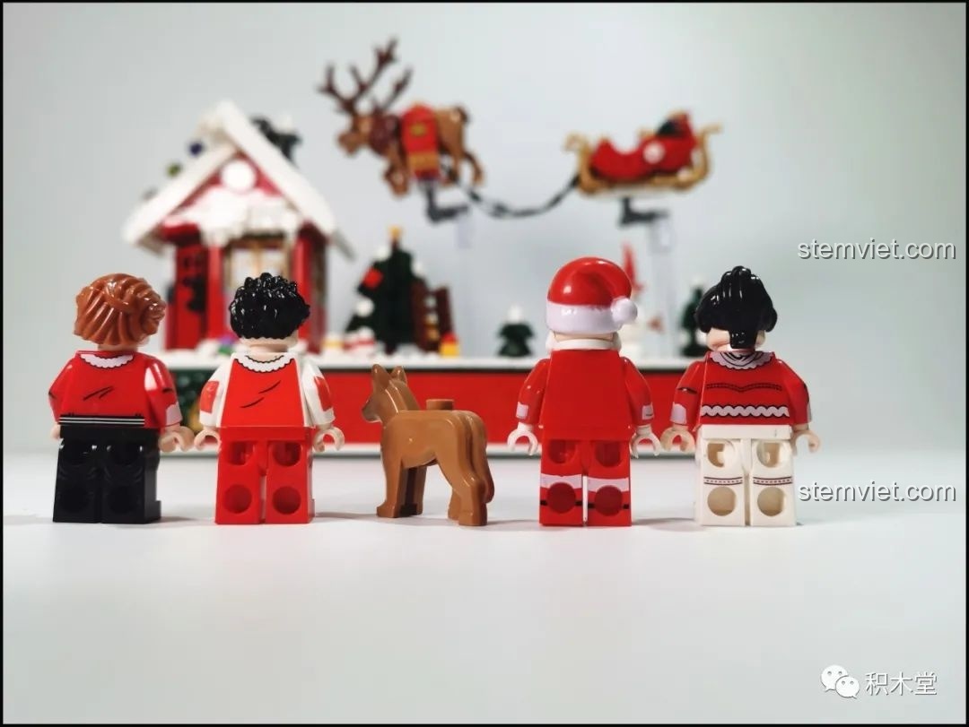 Mặt sau của toàn bộ nhân vật minifigure Forange FC6003, thể hiện chi tiết in ấn đồng bộ.