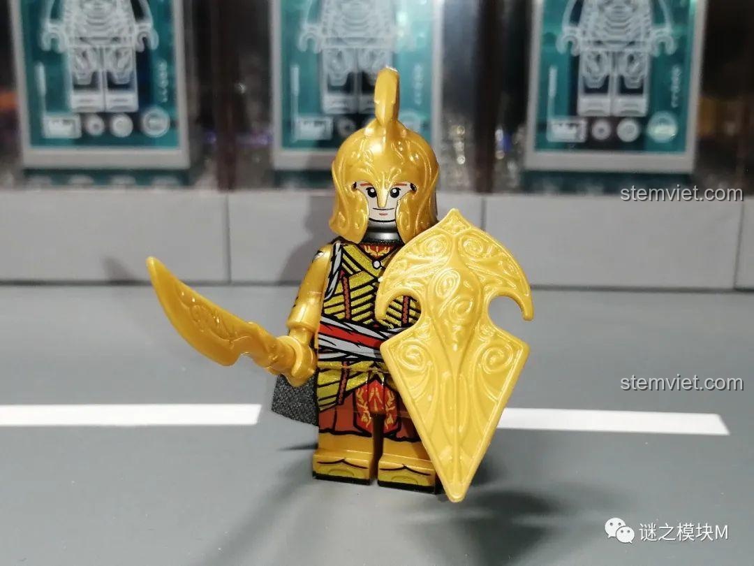 Minifigure lính gác Tiên Noldor XP-250 từ bộ KORUIT KT1032, thiết kế thanh lịch.