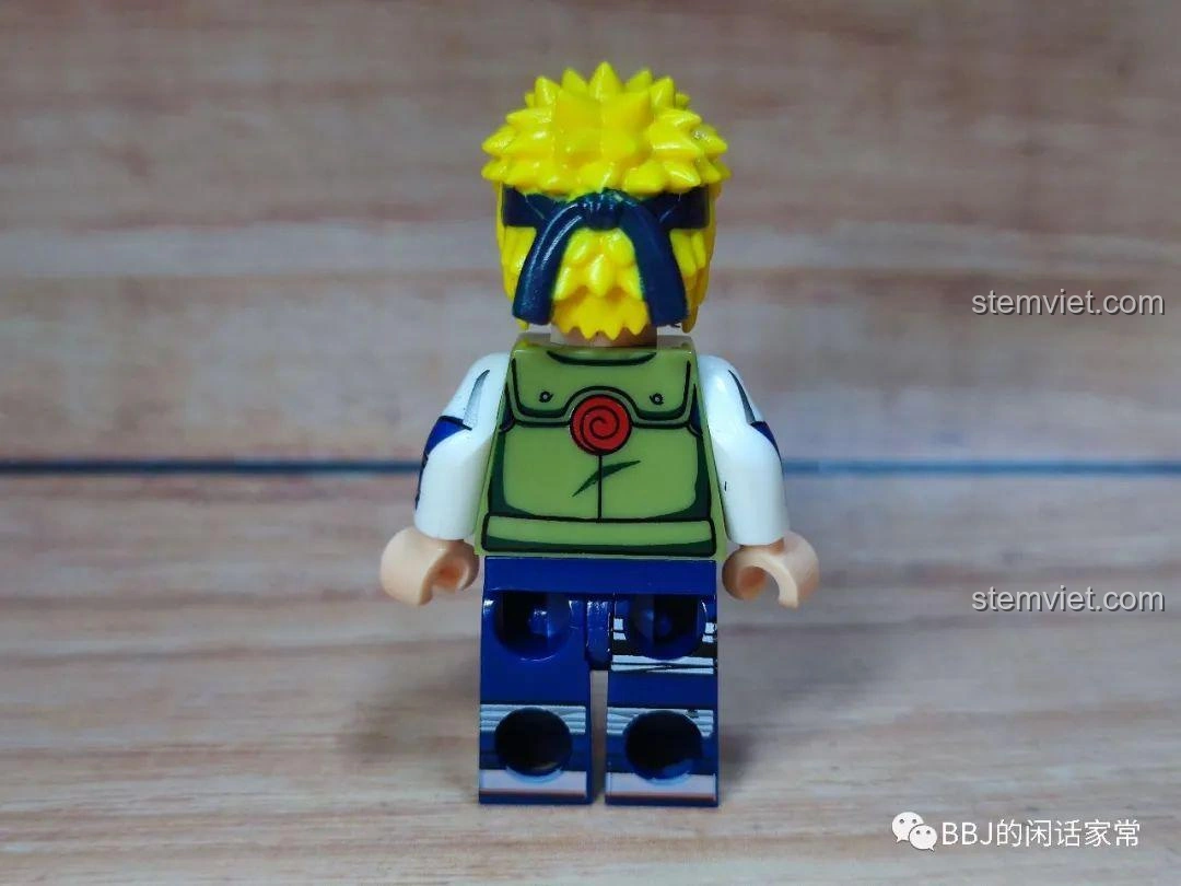 Mặt sau Minifigure Naruto Minato Namikaze WM2115, chi tiết trang phục ninja.