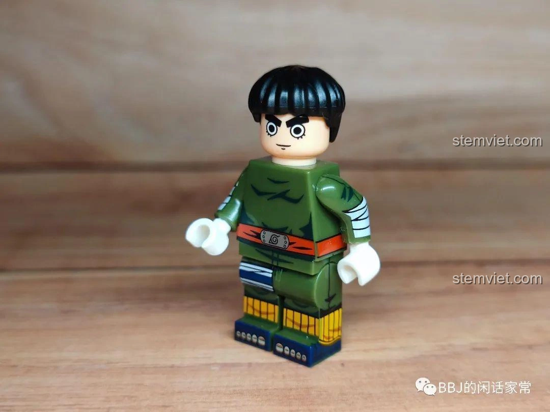 Minifigure Naruto Rock Lee WM2118 biểu cảm khuôn mặt bình thường, đồ chơi Lý Lạc Khắc.