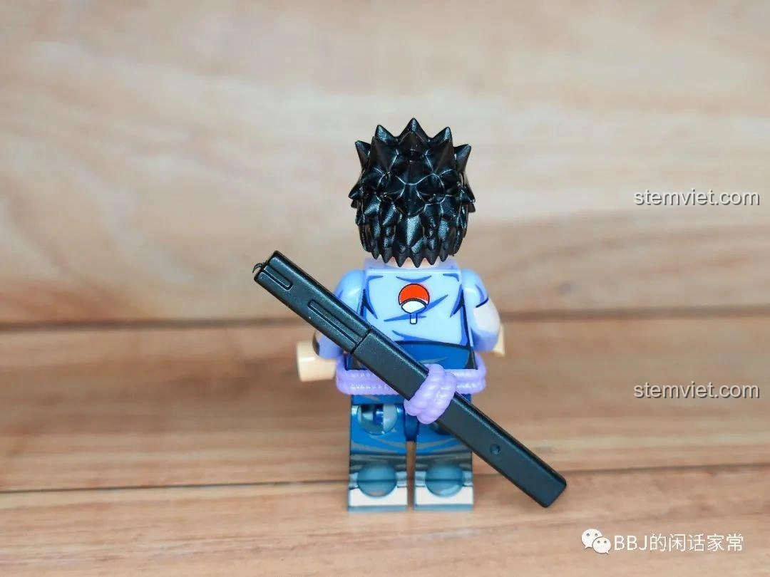 Minifigure Naruto Sasuke Uchiha WM2116 với biểu cảm khuôn mặt thứ hai.