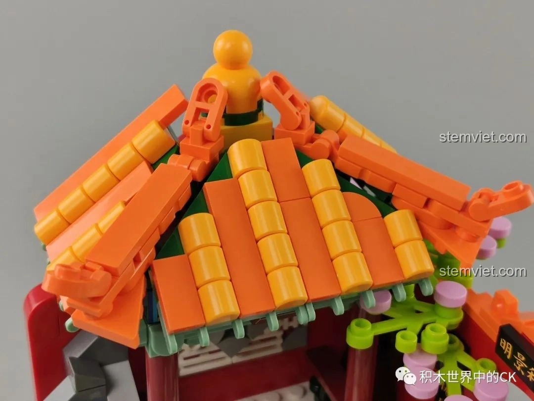 Minifigure nghệ sĩ và cung nữ của bộ Keeppley K10146 Nhàn Văn Diệu Khúc, trang phục biểu diễn độc đáo.