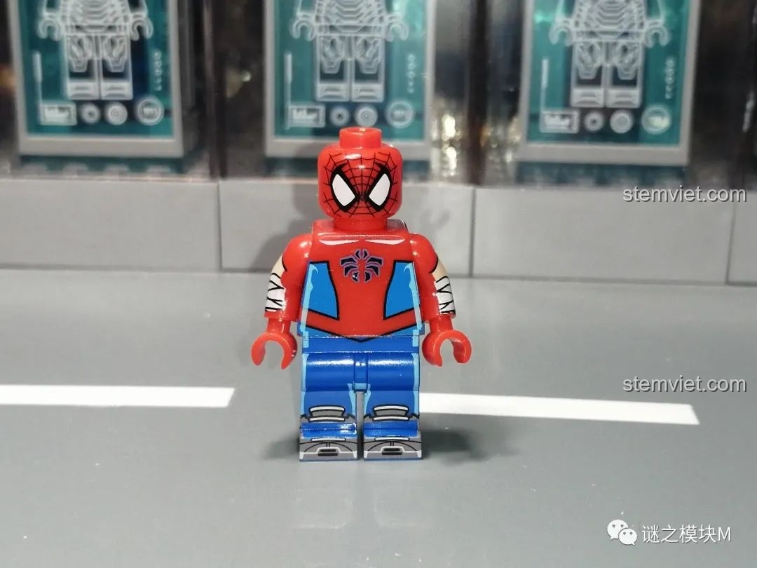 Minifigure RESILIENT của Người Nhện, bộ giáp tùy chỉnh từ game PS4, có trong bộ đồ chơi lắp ráp SY1461.