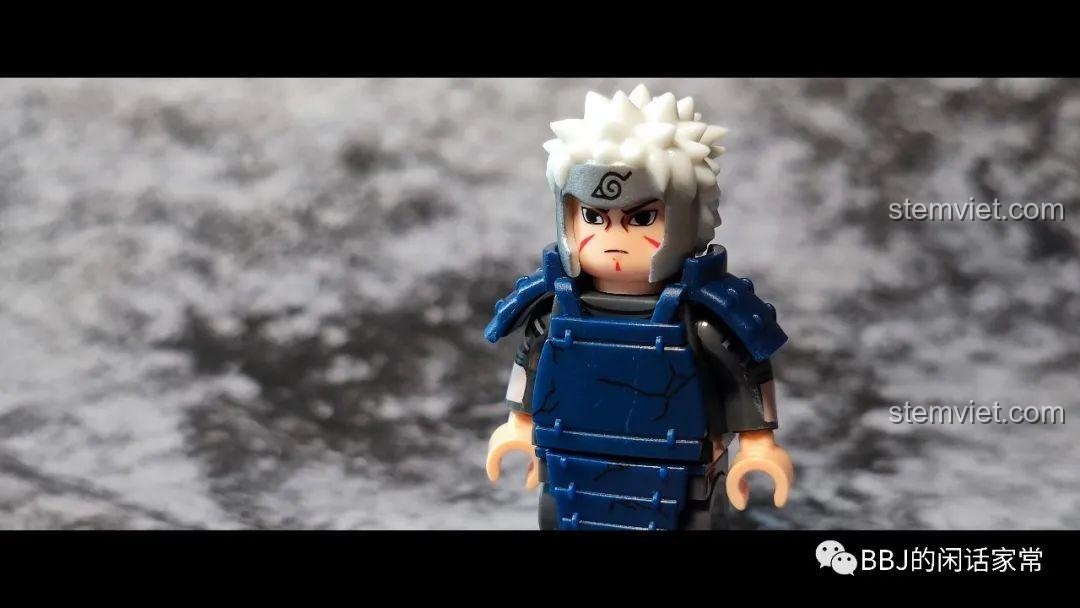 Biểu cảm chiến đấu của minifigure Senju Tobirama trong set đồ chơi Nhân vật Naruto WM6108 giá tốt.