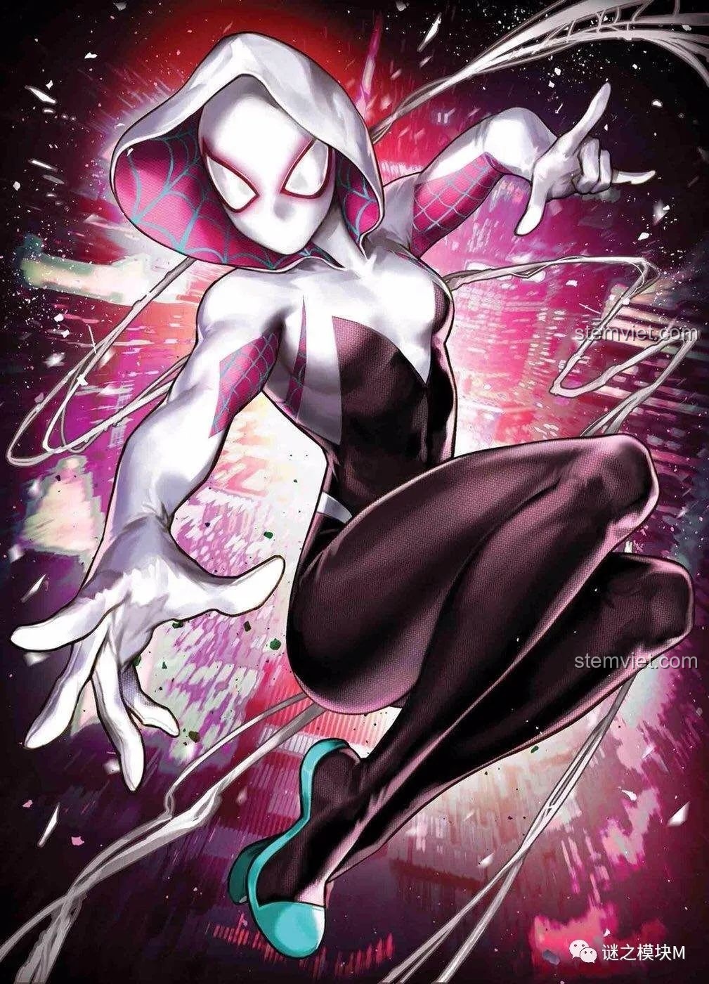 Minifigure Spider-Man phiên bản Tom Holland từ bộ lắp ráp Sách Người Nhện SY1461, mặt sau.