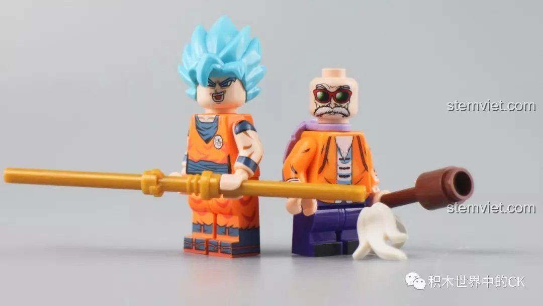 Tôn Ngộ Không và Quy Lão Tiên Sinh với vũ khí và phụ kiện đầy đủ, sẵn sàng cho trận chiến tại võ đài SY1404.