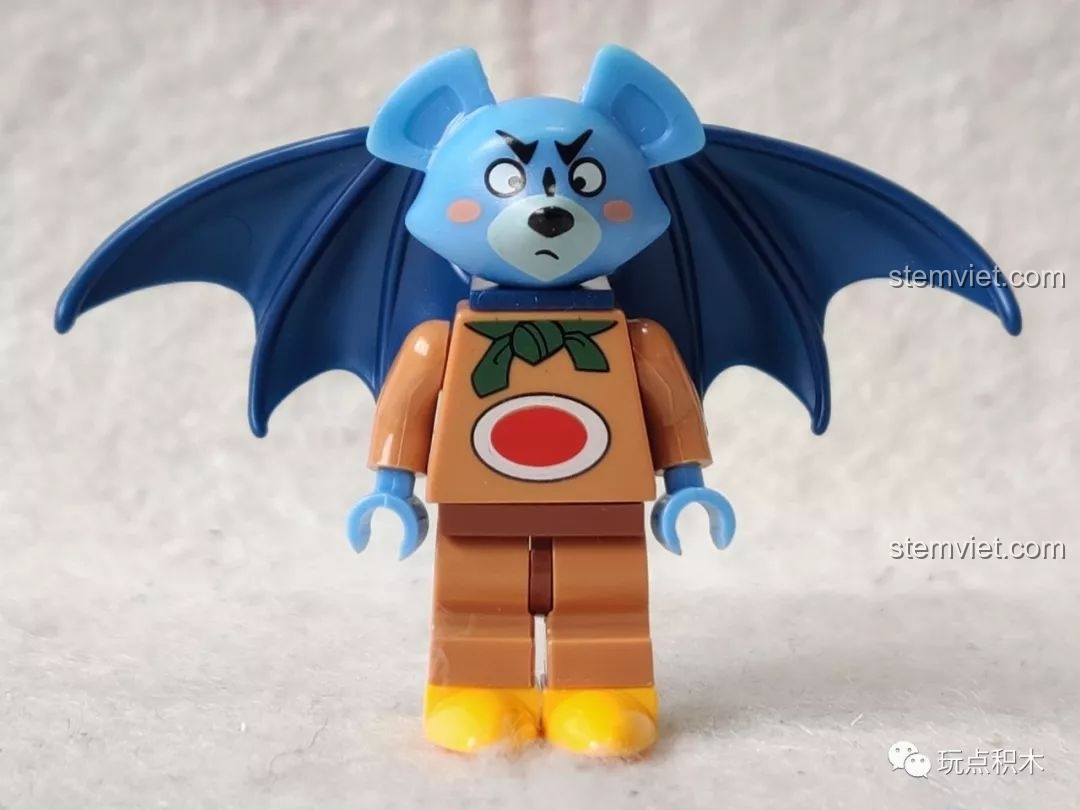 Minifigure Thất Oa trong bộ lắp ráp Hồ Lô Huynh Đệ Enlighten 2504, nhìn từ góc nghiêng phải.