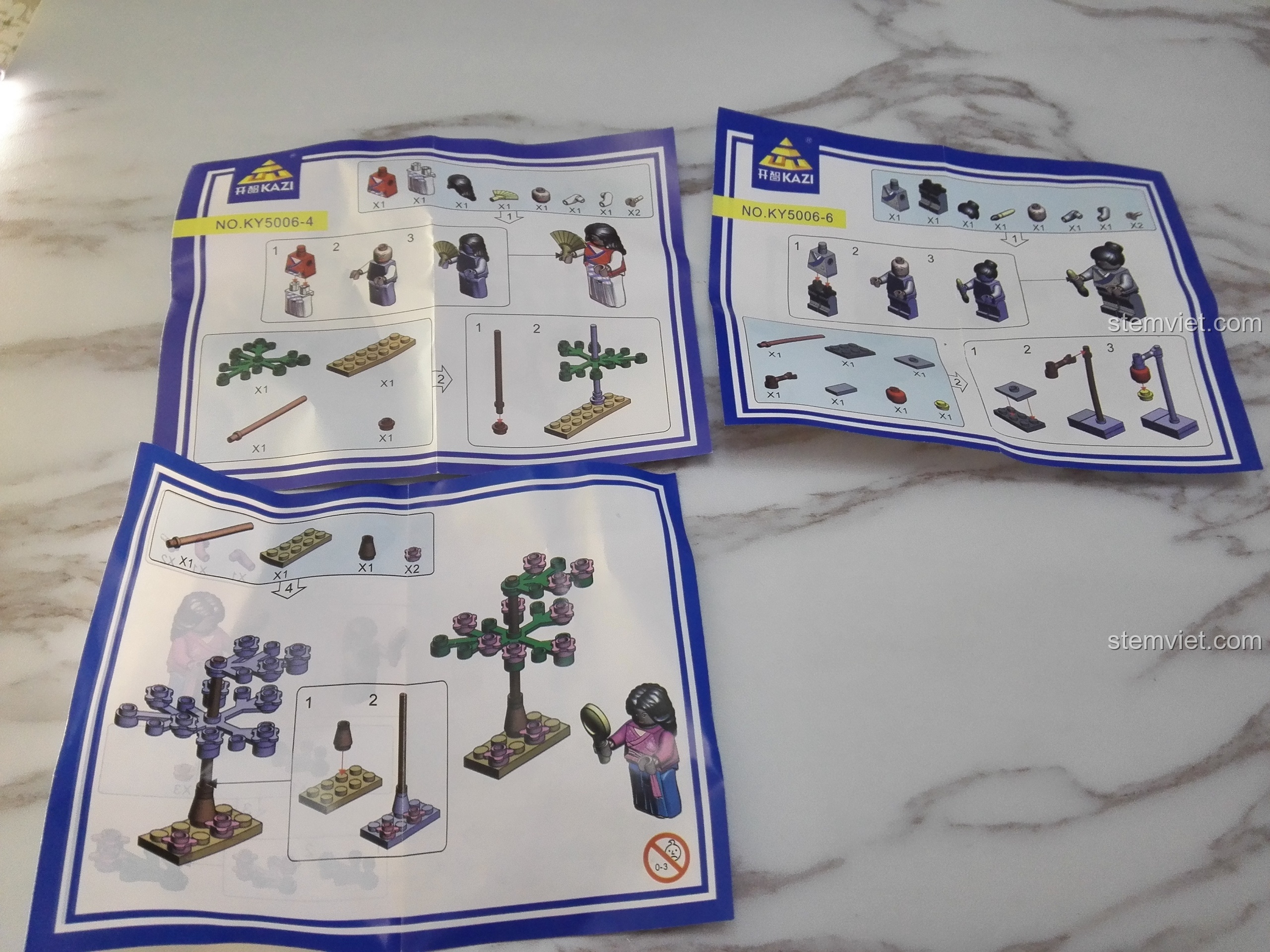 Toàn bộ minifigure KAZI KY5006 Võ Lâm Ngoại Truyện được sắp xếp.