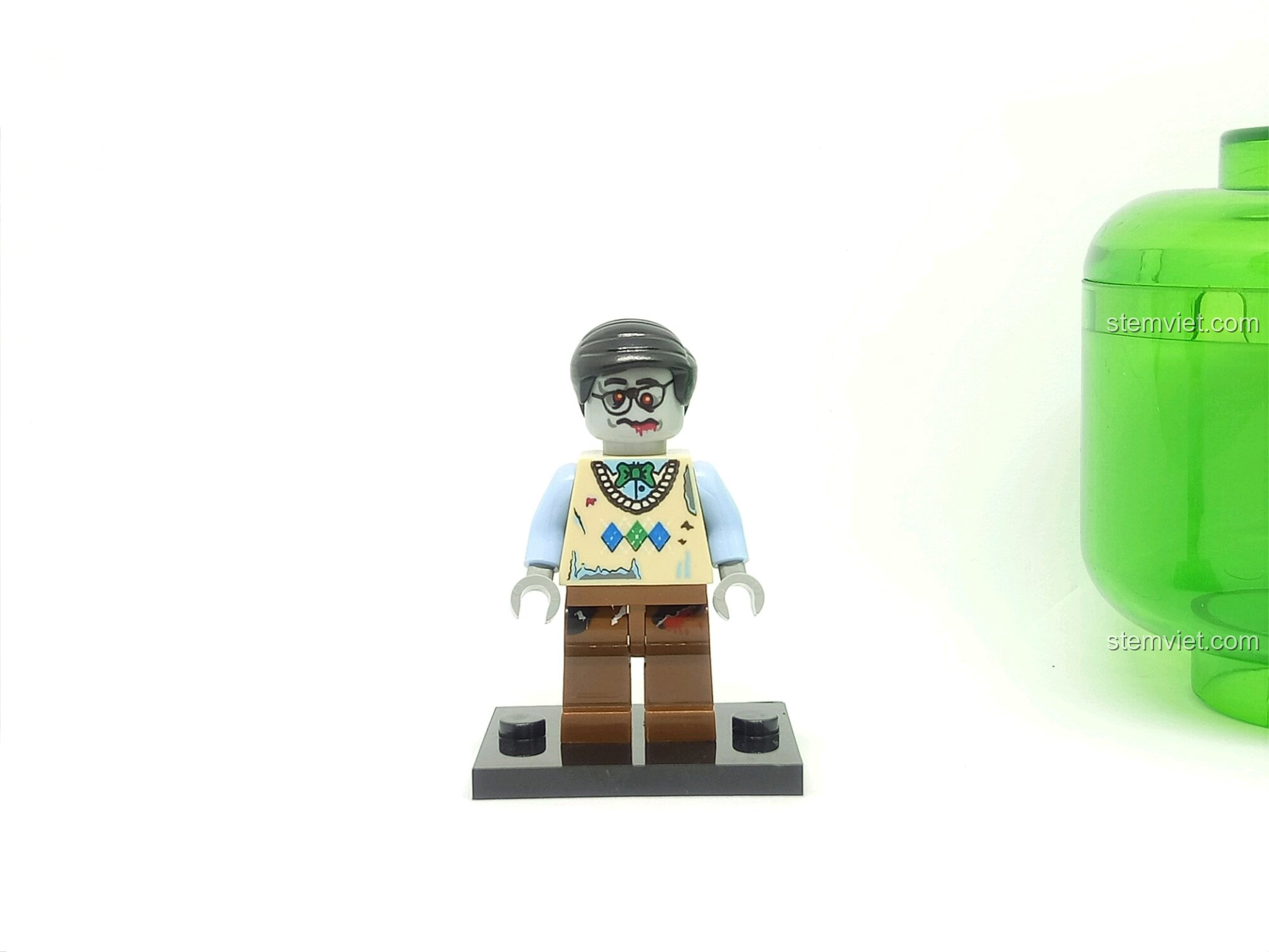 Minifigure Lập trình viên Zombie từ bộ Degao 601 Thế giới Zombie. Đồ chơi lắp ráp nhân vật độc đáo.