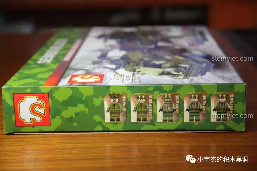 Hình ảnh 5 minifigures lính Mỹ đi kèm trong bộ lắp ráp Xe tải quân sự Mỹ SEMBO chất lượng cao giá tốt.