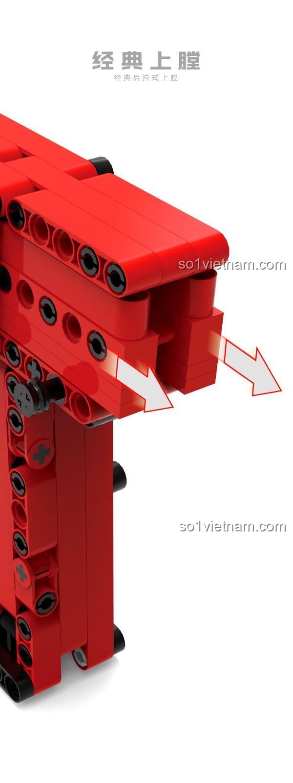 Mô hình súng lục QSZ 92 màu xanh dương và hộp sản phẩm
