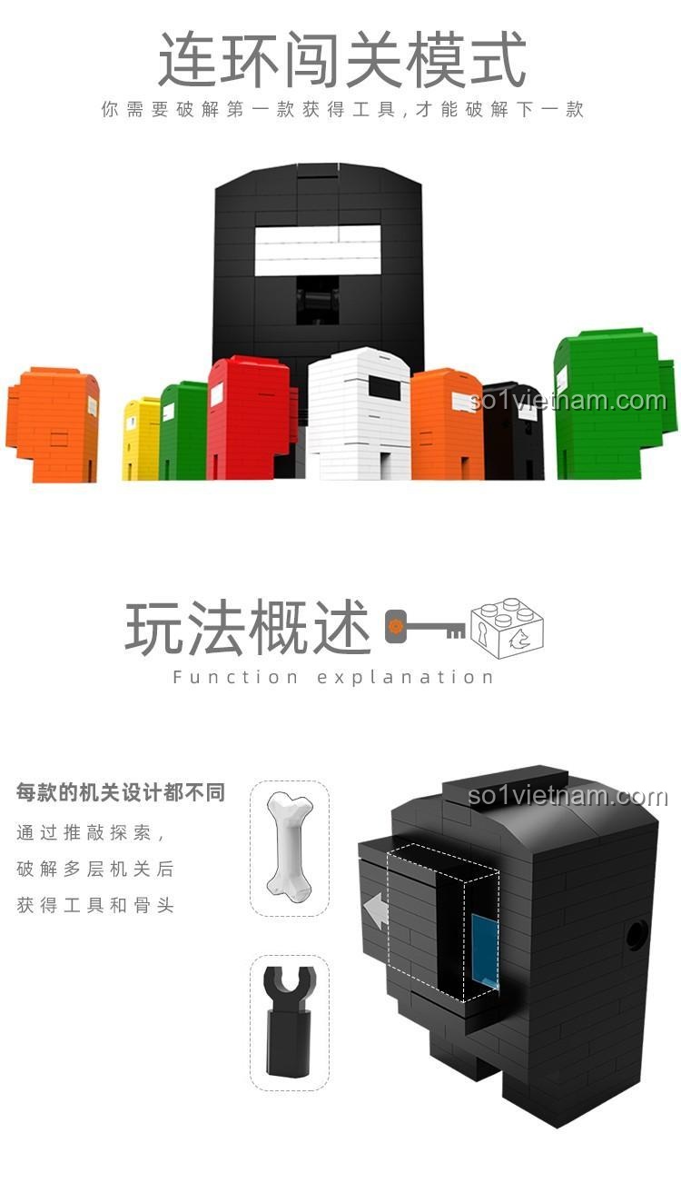 Mô hình giải mã bí ẩn không gian W26 của Mio, mô hình số 2 với cơ chế giải đố.