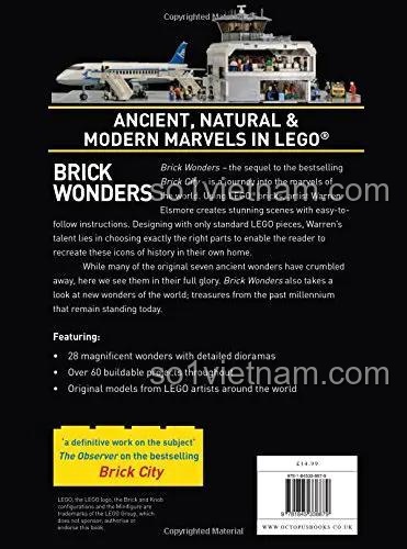 Sách mô hình Mitchell Beazley ISBN9781845338879 Các kỳ quan thế giới bằng LEGO, bìa sau, đồ chơi giáo dục cho trẻ 10 tuổi, giá tốt.