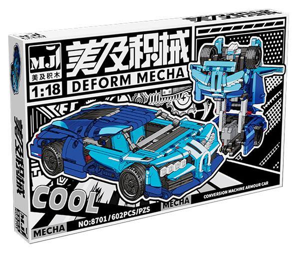 Bộ lắp ghép Bugatti Biến Hình MJ Bricks 8701 giá tốt cho bé trai 12 tuổi, đồ chơi lắp ráp Bugatti Biến Hình có động cơ kéo lùi.