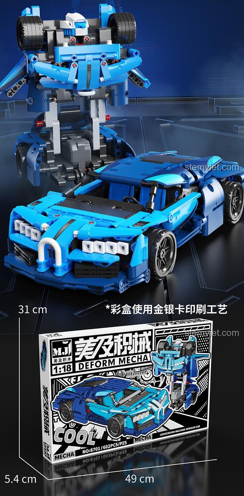 Đồ chơi mô hình 8701, kích thước hộp 49x31x5.4 cm, có ảnh hộp rõ ràng.