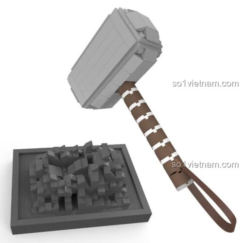 Mô hình búa Thần Sấm Lego W29 Wanwu cơ chế khóa bí mật