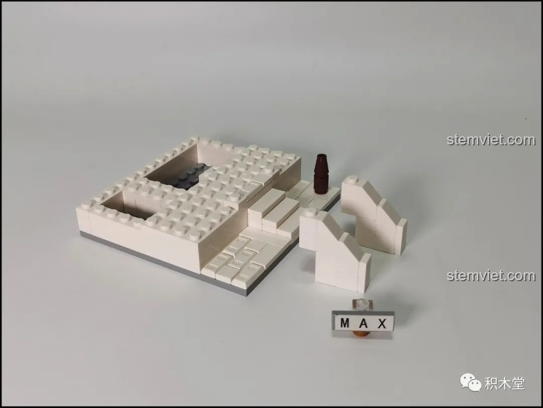 Mô hình Cảnh Thu đang hoàn thiện của bộ lắp ghép Wekki 506004 Vườn Thượng Uyển Bốn Mùa: Cảnh Thu