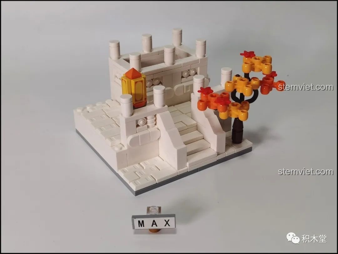 Mô hình Cảnh Thu và mái nhà của bộ lắp ghép Wekki 506004 Vườn Thượng Uyển Bốn Mùa: Cảnh Thu