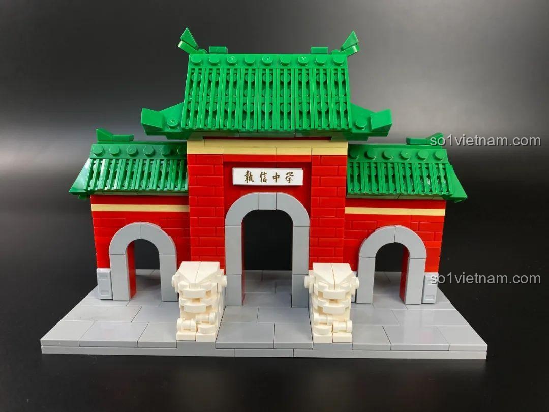 Mô hình Cổng trường Trung học Chiêu Tấn nhìn từ phía trước