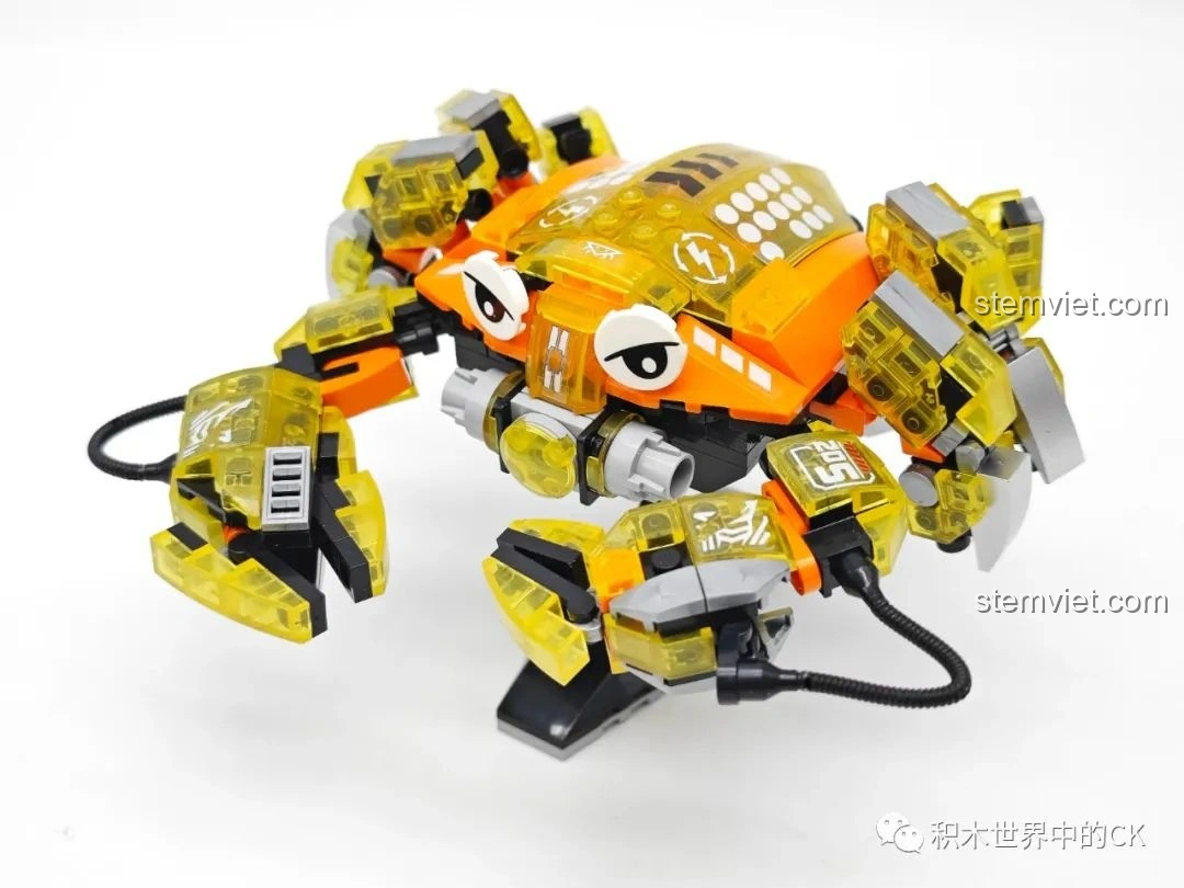 Mô hình Cua Zhe Gao 662001 từ góc nhìn cao, tổng thể cân đối và mạnh mẽ, phù hợp trưng bày.