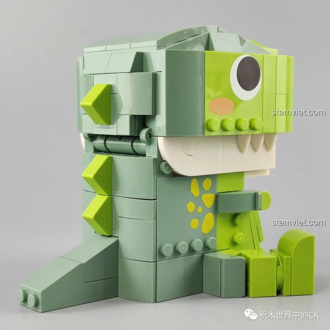 Mô hình lắp ráp khủng long bạo chúa tham ăn JAKI Fun Desk đã hoàn thành, góc khác