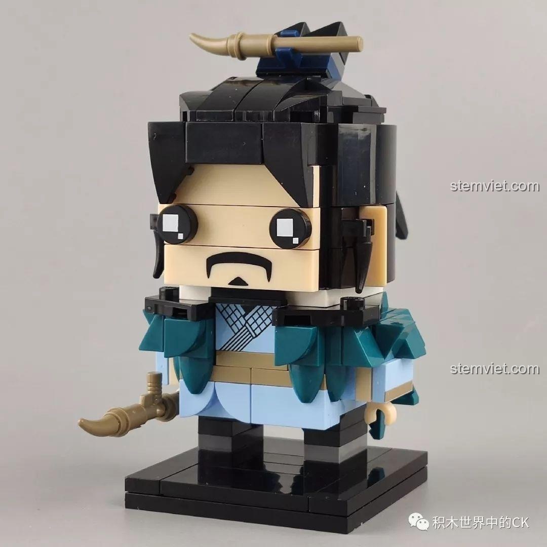 Mô hình Khương Tử Nha Keeppley A0122 đã lắp ráp hoàn chỉnh, phong cách BrickHeadz