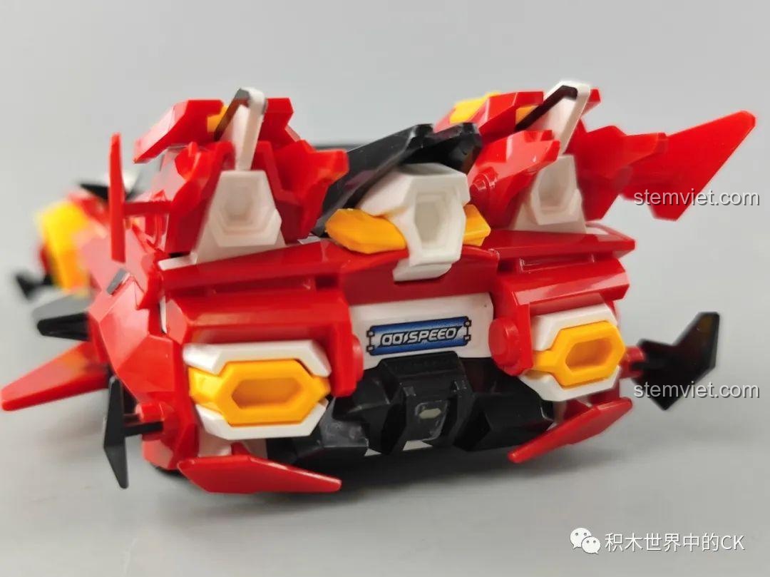 Áo choàng vải màu đỏ của mô hình robot Tôn Ngộ Không 74021 với chữ 