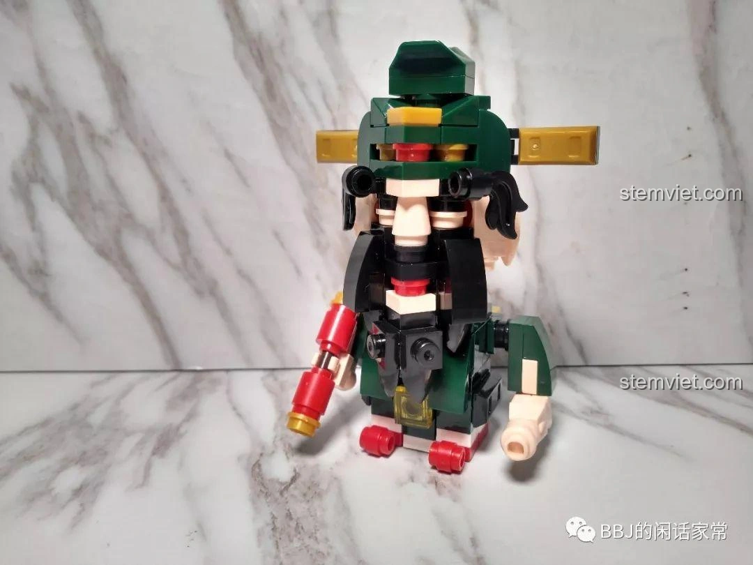 Mô hình Lộc Tinh ZHEGAO QL0953-2 đang được lắp ráp, nhìn từ góc nghiêng, thể hiện cấu trúc và các chi tiết bên hông.