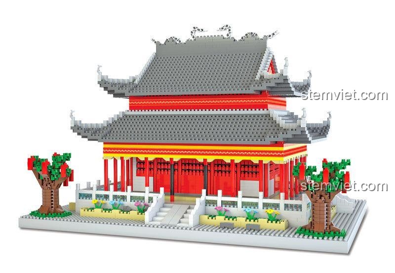 Mô hình Nanjing Fuzimiao từ bộ lắp ghép Zhe Gao LZ8054 với cây xanh