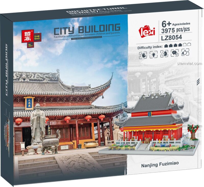 Mô hình Nanjing Fuzimiao từ bộ lắp ghép Zhe Gao LZ8054