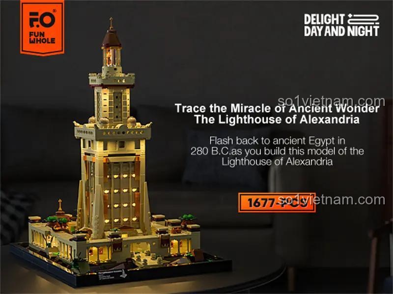 Mô hình Ngọn hải đăng Alexandria FunWhole F9008 - Kỳ quan Cổ đại