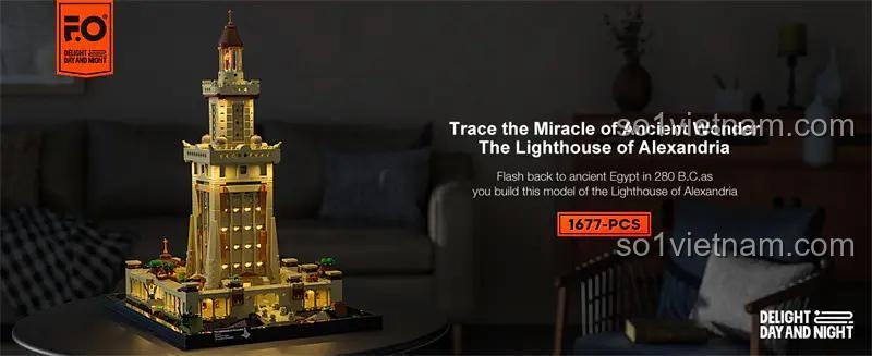 Mô hình Ngọn hải đăng Alexandria FunWhole F9008 với đèn