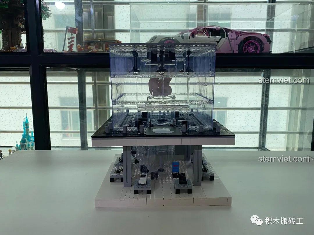 Mô hình Cửa hàng Apple Store Flagship phiên bản đèn SD6900 đã hoàn thiện sau khi lợp mái.