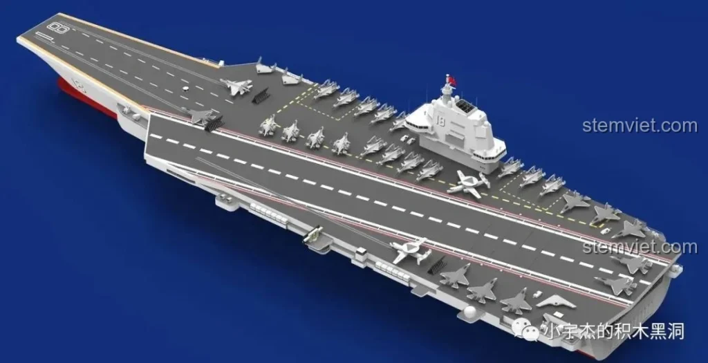 Mô hình tàu sân bay Panlos Brick 003, một bộ đồ chơi lắp ráp quân sự khác từ Panlos