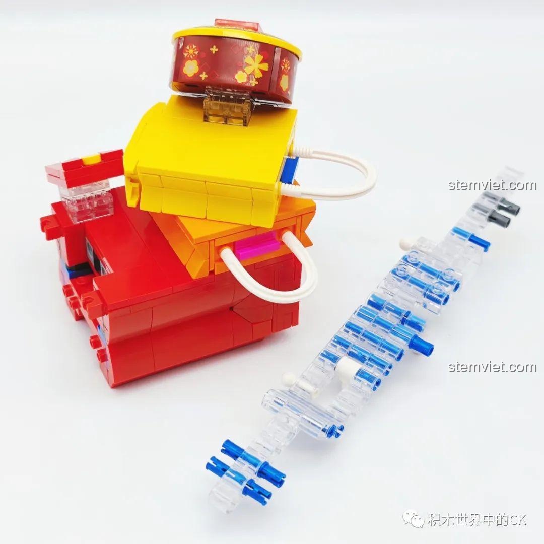 Quá trình lắp ráp phần đế của bộ Keeppley K19905 Mô hình Tết Nguyên Đán.