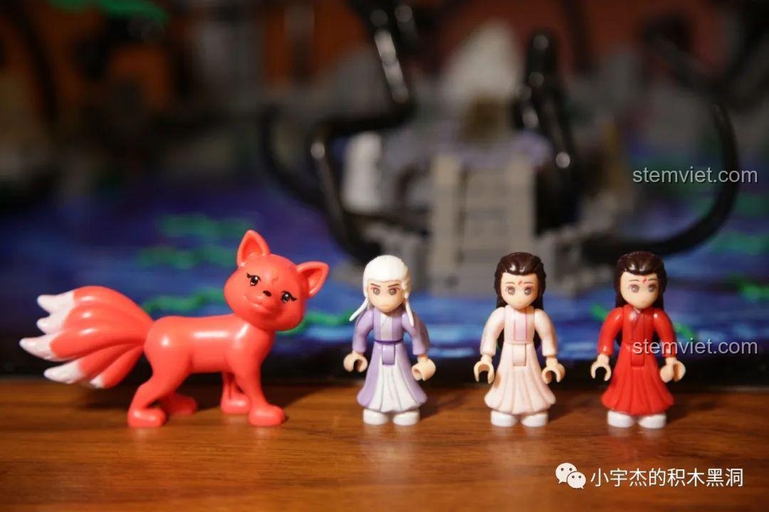 Mô hình Leier J923 Trận pháp rắn hoàn chỉnh với các minifigures Đông Hoa Đế Quân, Bạch Phượng Cửu và Cửu Vĩ Hồ.