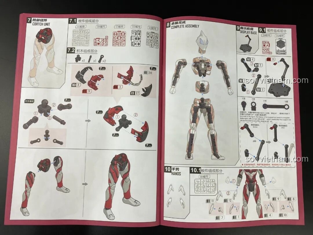 Cận cảnh cấu trúc phần hông của mô hình Ultraman Geed BLOKEES