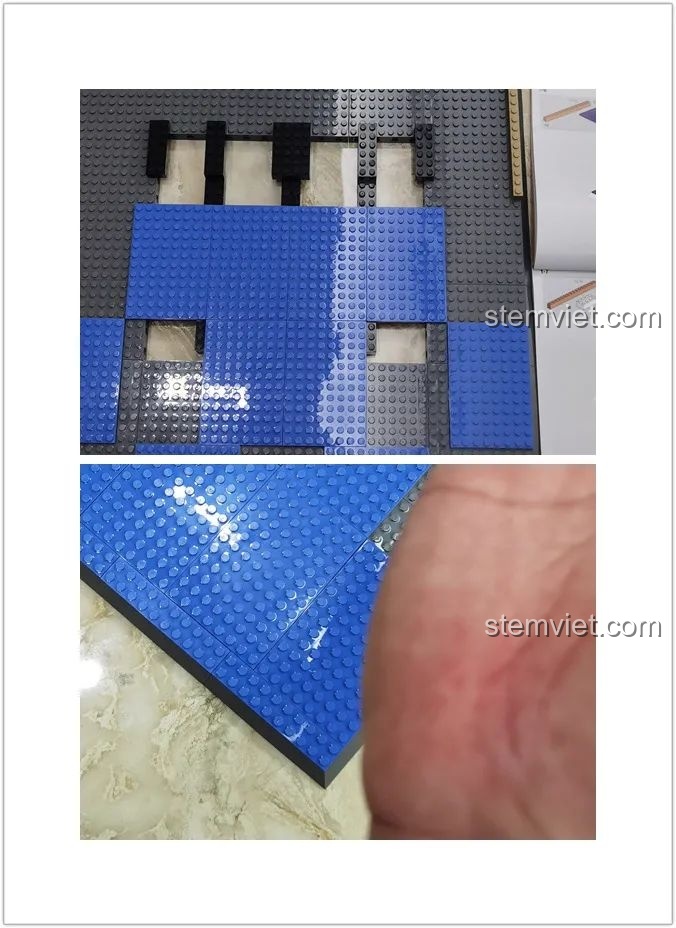 Mảnh ghép bị bẩn của mô hình vòng quay London Eye WANGE 6215, cần được vệ sinh trước khi lắp.