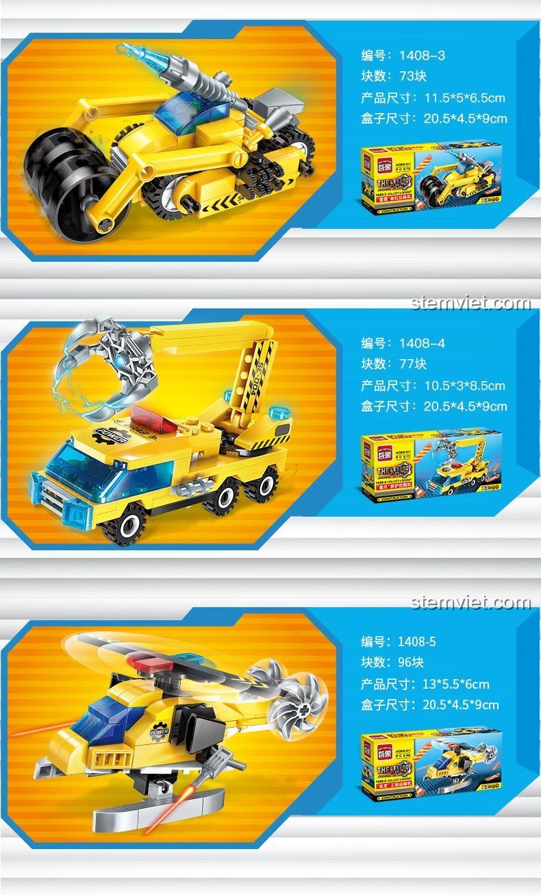 Mô hình xe tải của bộ đồ chơi Xe chiến đấu 1408-8