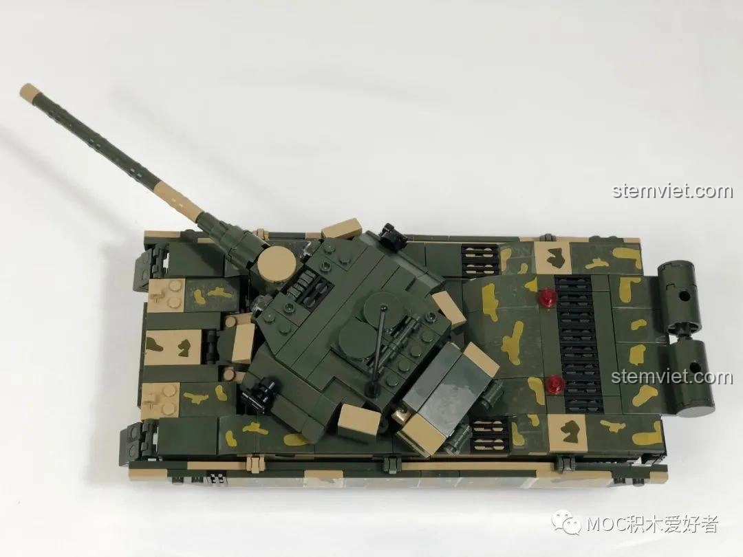 Mô hình xe tăng chủ lực 99A COGO 13384 đã hoàn thành, tháp pháo xoay linh hoạt, sẵn sàng chiến đấu.