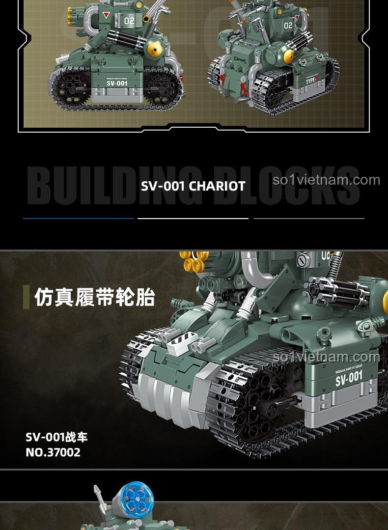 Chi tiết tháp pháo xe tăng chiến đấu SV-001 JIESTAR 37002